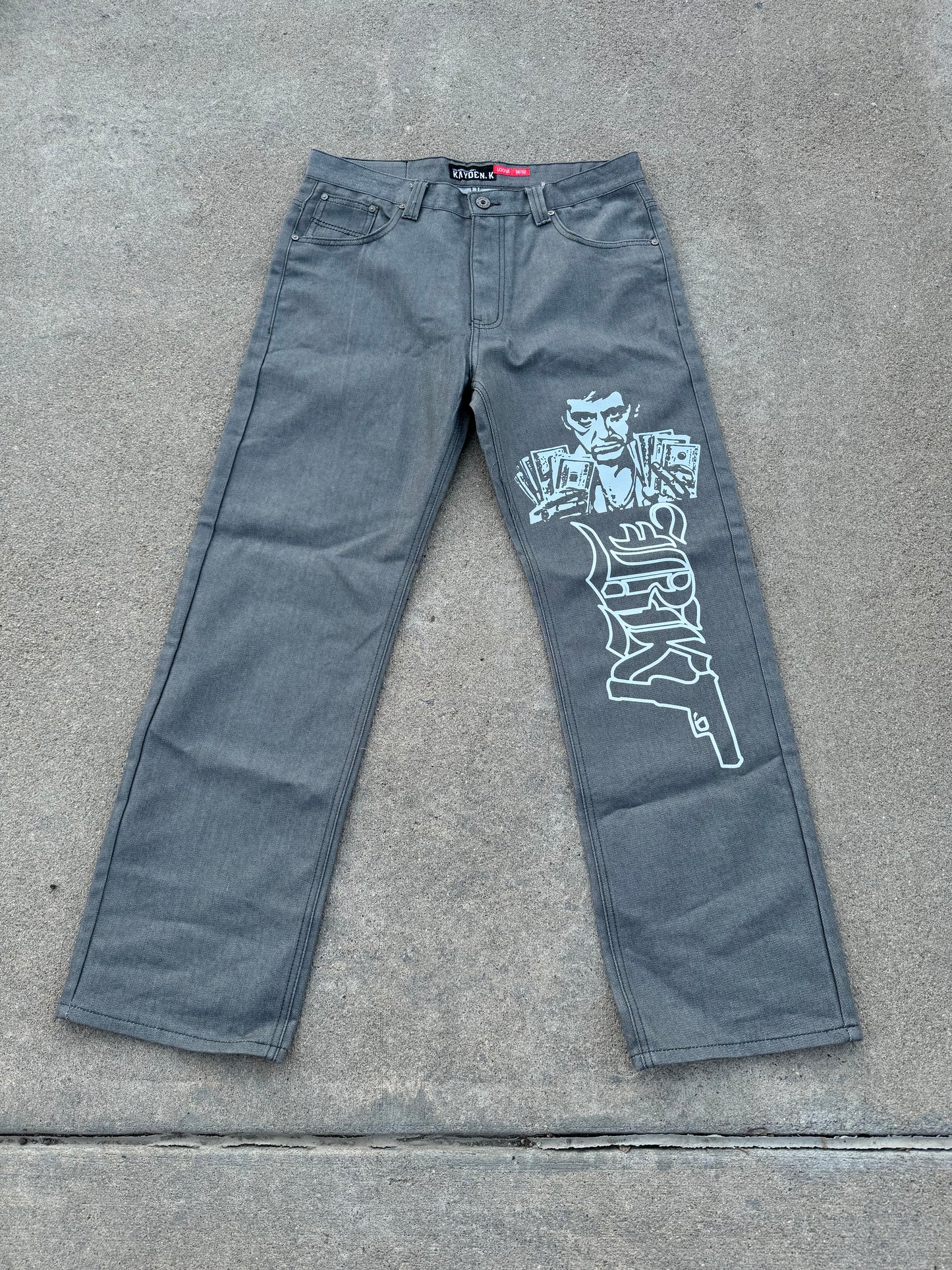 BKT SCARFACE JEANS (GREY)